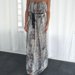 Awesome Snakeskin Print Maxi Dress NWT